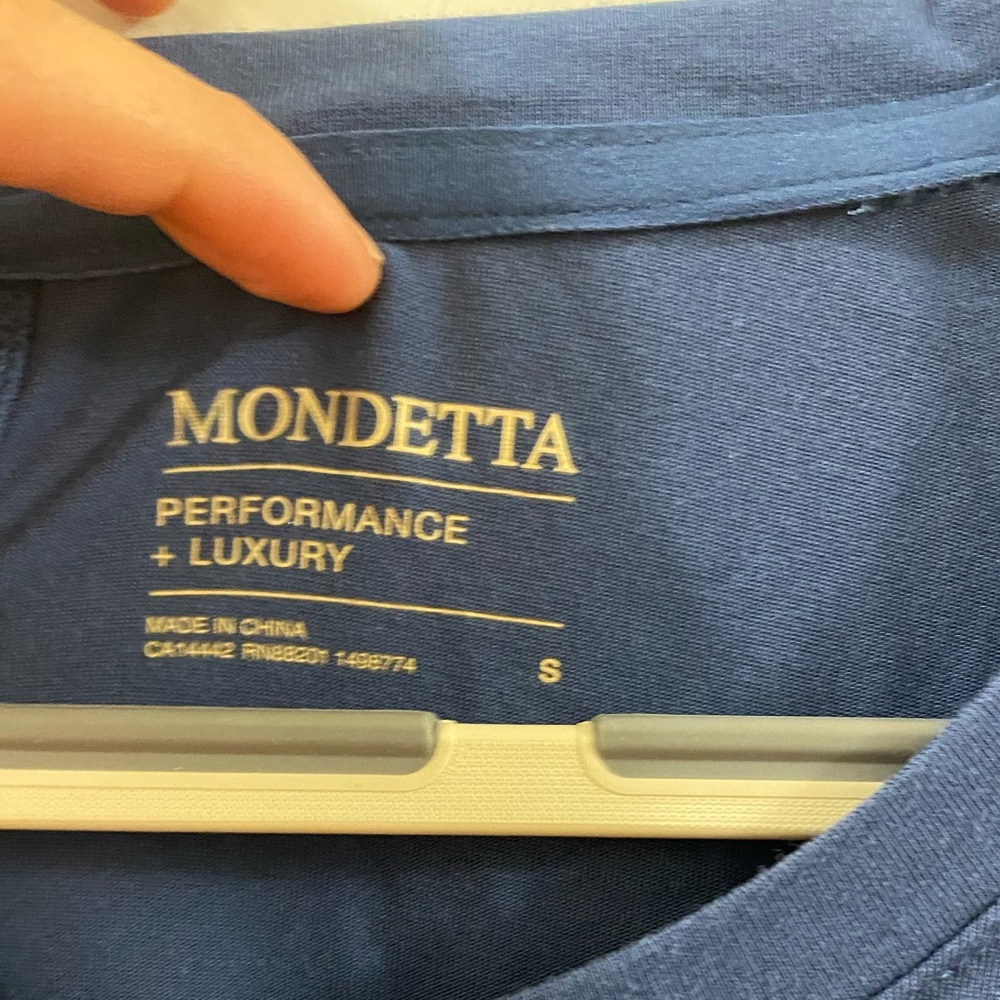 Mondetta BCorp Performance Luxury Blue Activewear streetwear tee